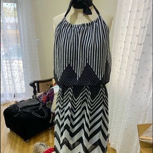 Silky backless dress